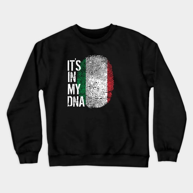 Italy Flag Fingerprint My Story DNA Italian Crewneck Sweatshirt by Your Culture & Merch